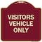 Signmission Reserved Parking Visitor Vehicles Heavy-Gauge Aluminum Architectural Sign, 18" x 18", BU-1818-23013 A-DES-BU-1818-23013 - alternate 1